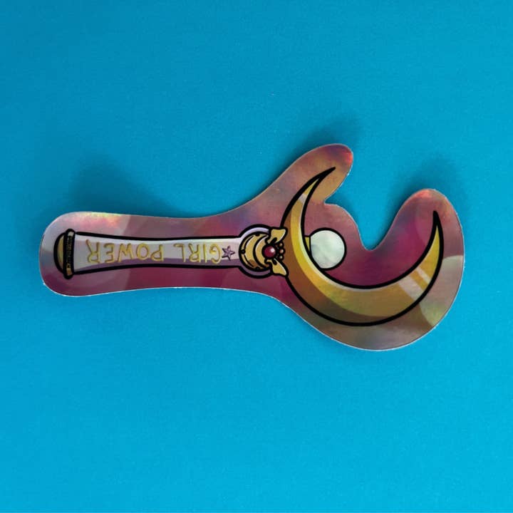 Sailor Moon Wand - holographic Sticker for wholesale by Hello Herren