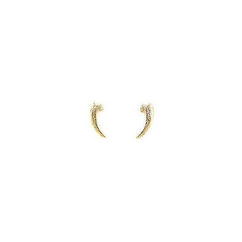 Store Crow klo Stud Øreringe - 14 k gul guld for engroshandel hos Brooklyn Heavy Metal