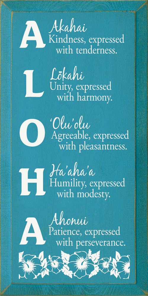 SAWDUST CITY – wholesale Skylt – Aloha mening trä tecken8