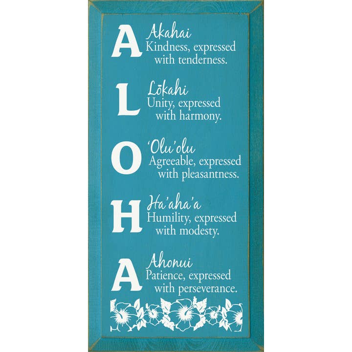 SAWDUST CITY – wholesale Skylt – Aloha mening trä tecken8