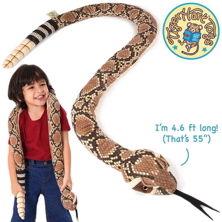 VIAHART Toy Co. – wholesale Stuffed/plush toy – Kids & baby – Rambo The Rattlesnake - 55 Inch Stuffed Animal Plush4