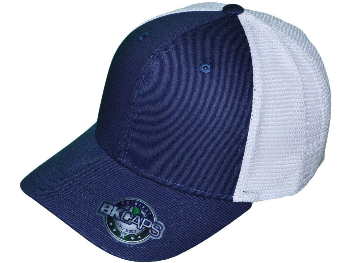 Buck Wholesale – Großhandel Trucker-Cap – Unisex – Blank Trucker-Hüte, Baumwolle mit 6 Paneelen, mittelgroßes Profil, zweifarbig4