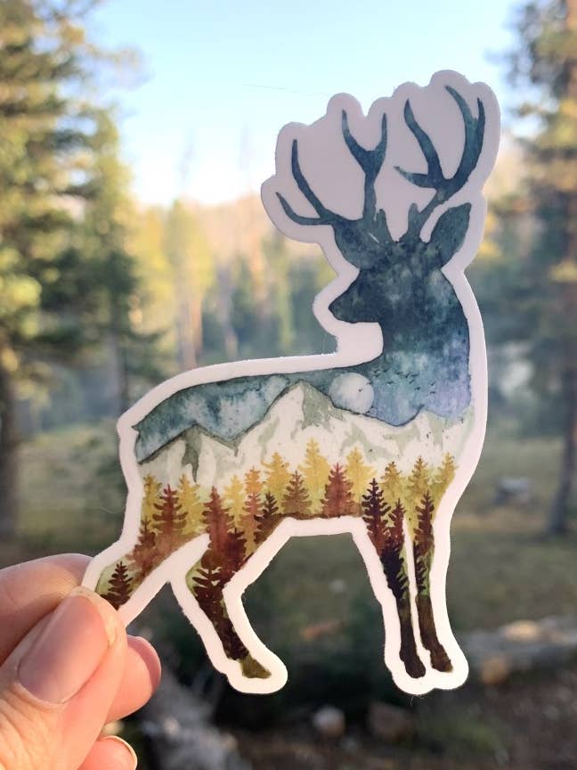 Deer Vinyl Sticker Wildlife Decal for Nature Enthusiast for wholesale by Bear and Fox Co.