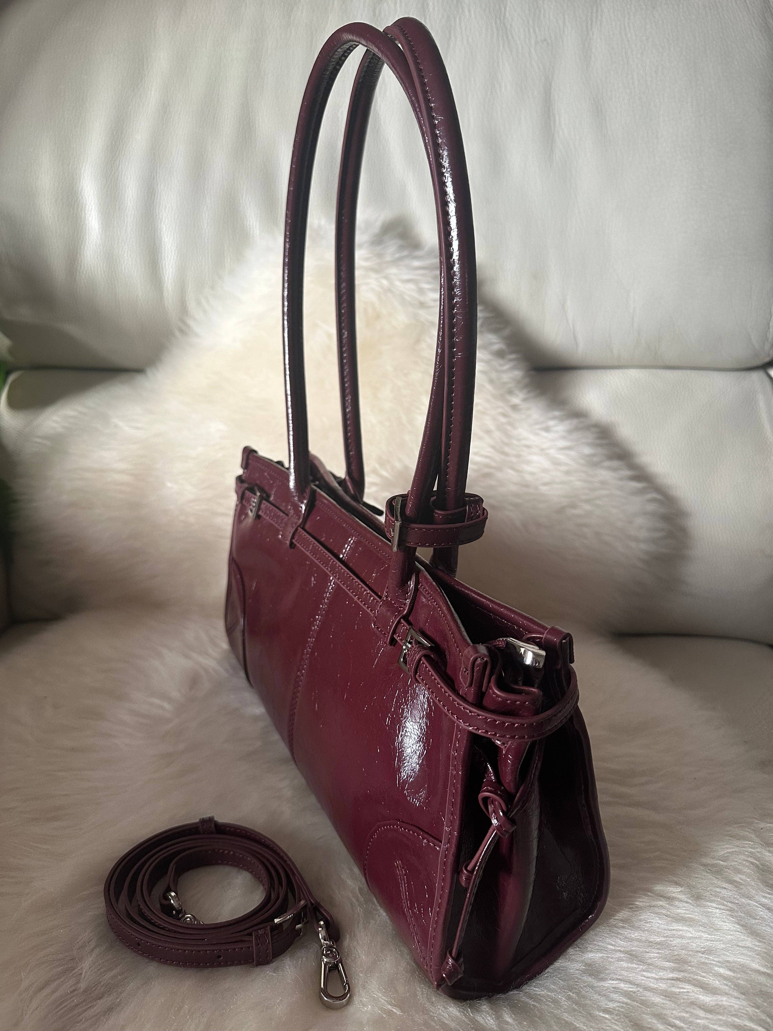 Zhade – Bolsa de ombro – Mulher por atacado – ASTRID - Bolsa de couro genuíno brilhante7