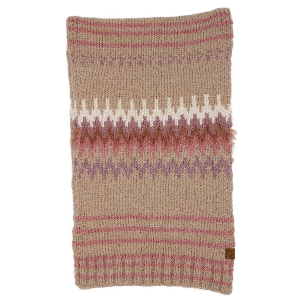 Oblige by G - Wholesale Sjaal - Dames - Geometrische gebreide sjaal. SFC-00601