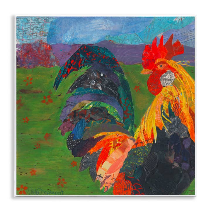 Stupell Industries - Wholesale Wall Sign - Expressive Farm Rooster - Unframed Wall Art