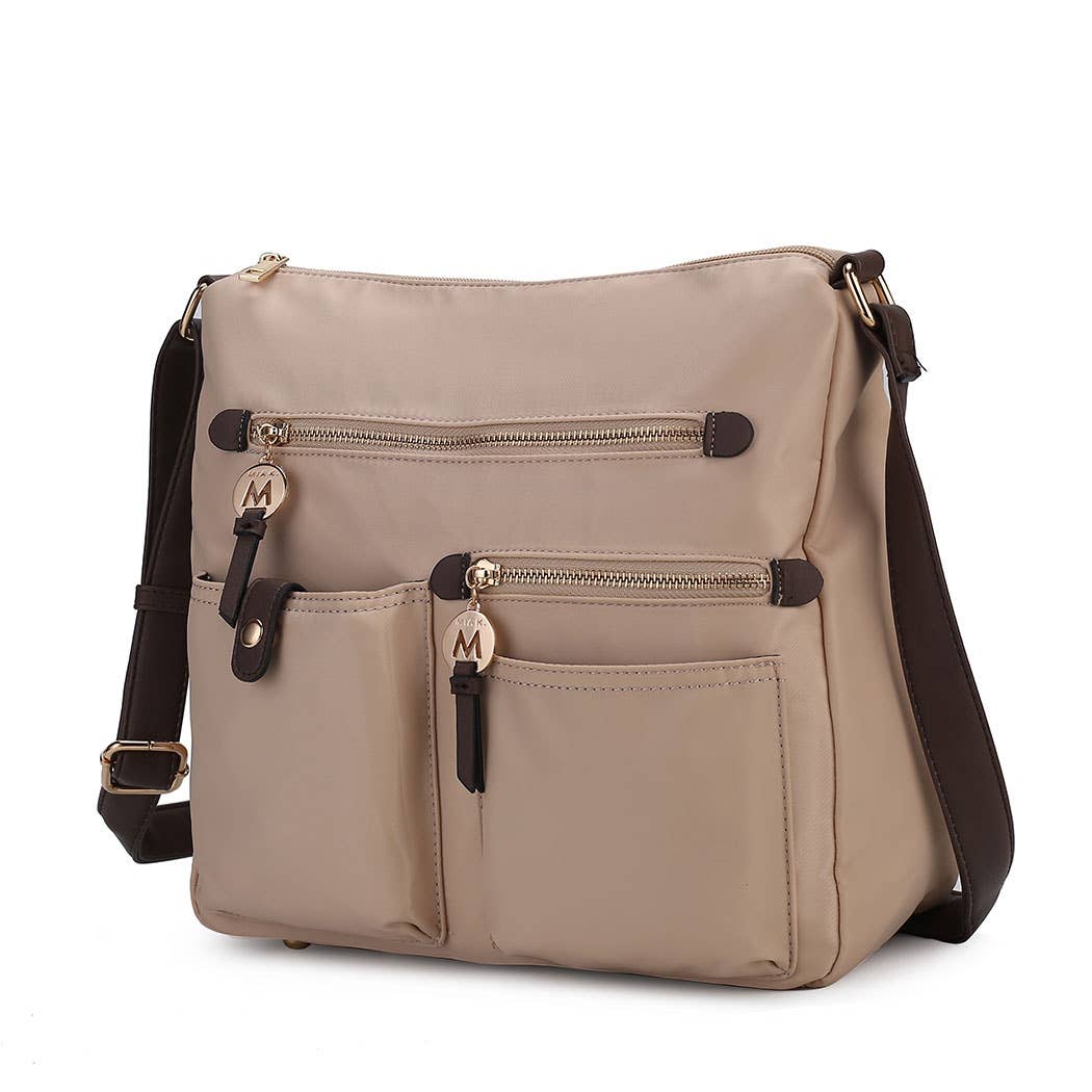 MKF Collection - Wholesale Shoulder Bag - Women's - Serena Color-Block Nylon Women Shoulder Handbag by Mia K8