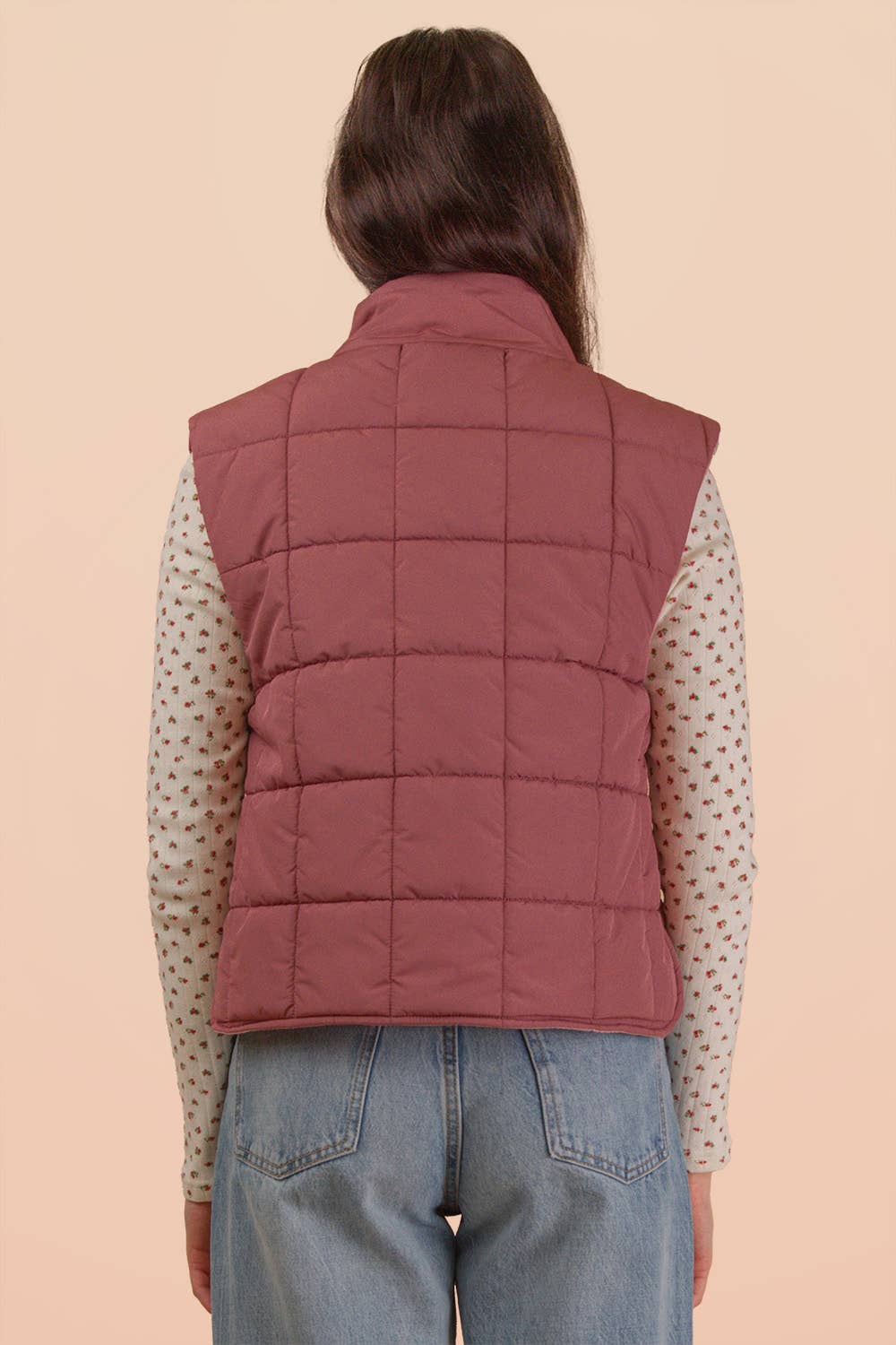 VERY J - Wholesale Outerwear Vest - Women's - NJ90282-Solid & Leopard Puffer Padded Warm Vest23