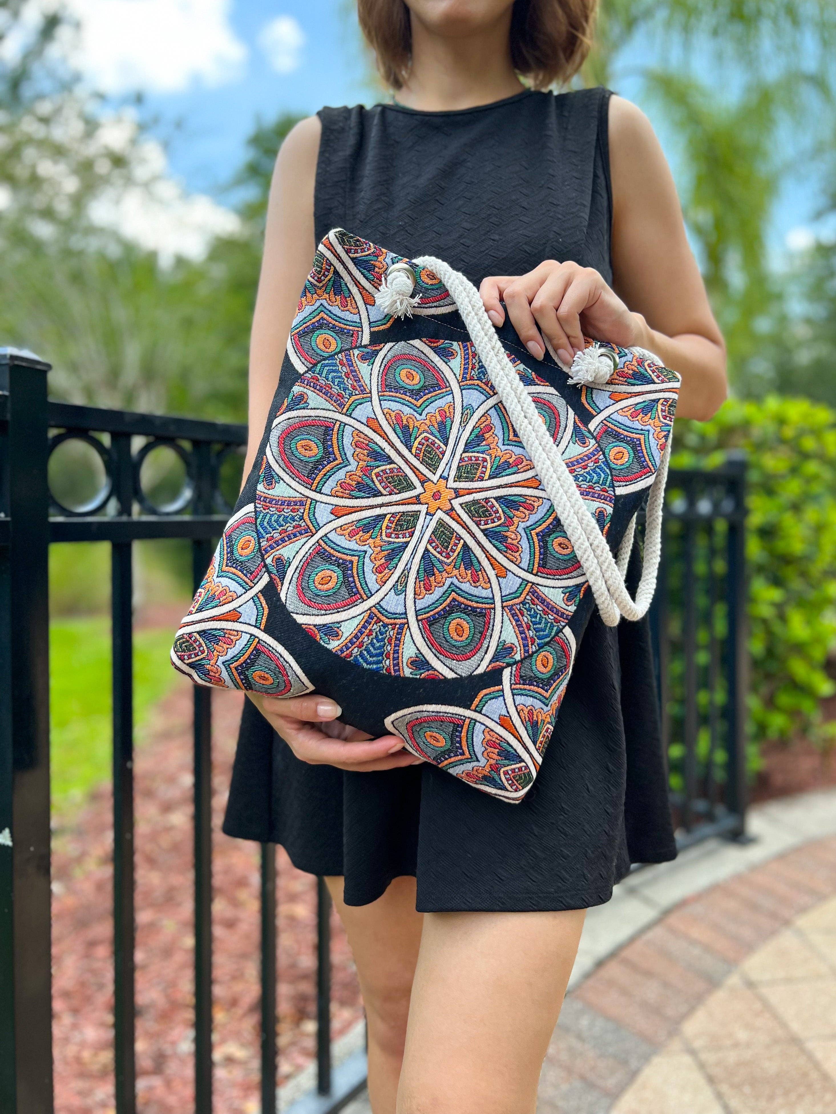 Umays Boho - Wholesale Tote Bag - Women's - Tapestry Style Shoulder Bag, Fabric Beach Bag, Tote Bag2