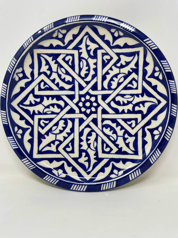 Fes Blue and White Ceramic Plate for wholesale by Nai Gifts