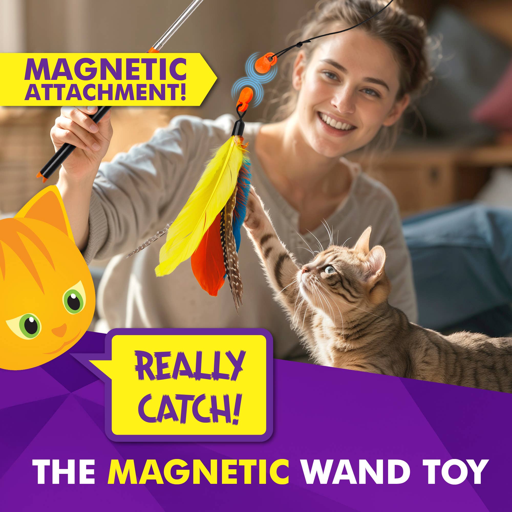 Cat Amazing - Wholesale Pet Toy - Cat - Cat Amazing SNATCH – Magnetic Wand Toy – Really Catch!4
