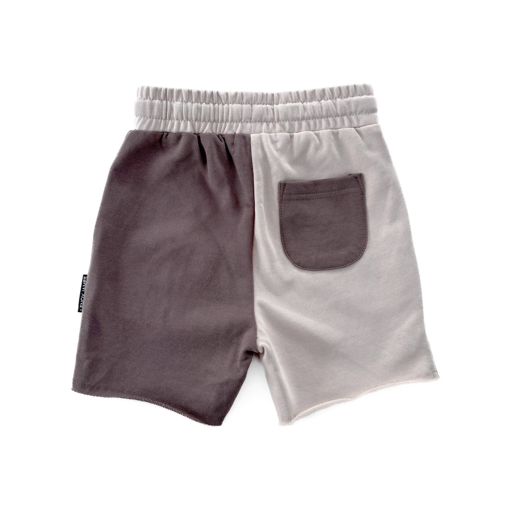 LENOX JAMES - Wholesale Shorts - Kids - COLOR BLOCK SHORTS - MOCHA1