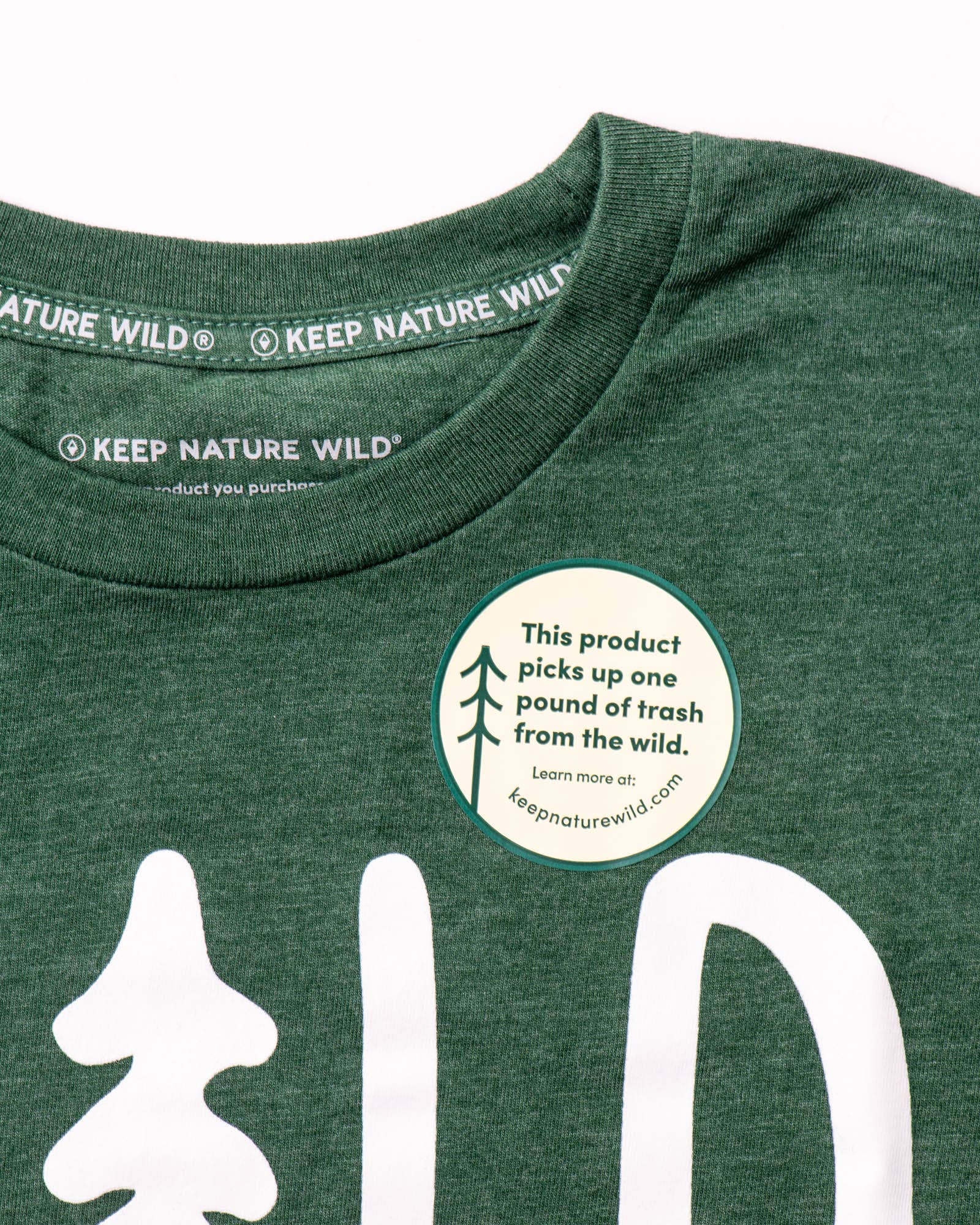 Keep Nature Wild - Wholesale Screen Printed T-Shirt - Unisex - Wild Pine Unisex Tee | Heather Forest4