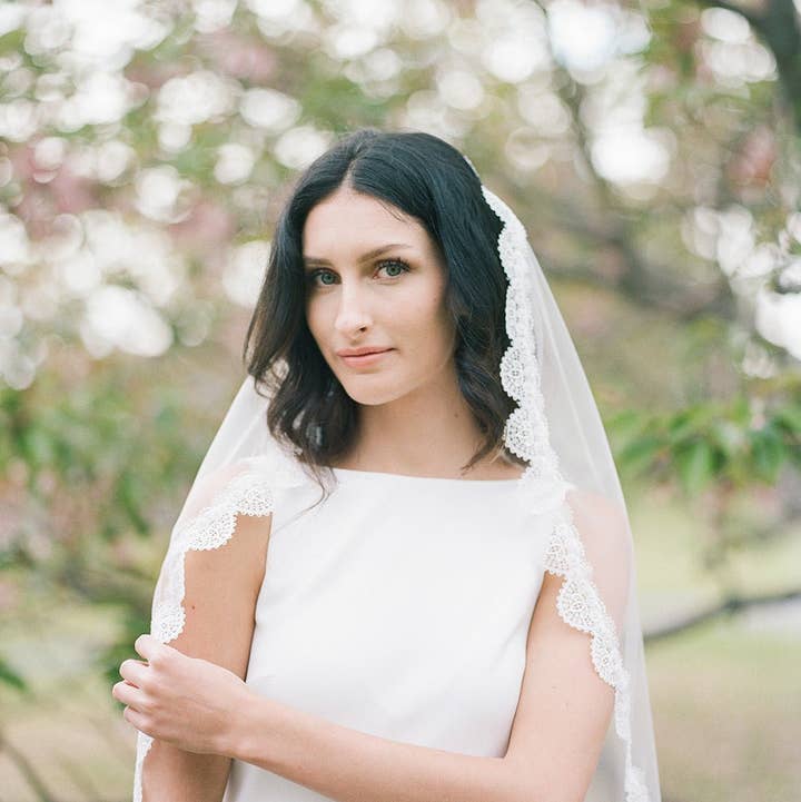 Miss Foxine Couture - Wholesale Veil - Women's - Julieta Lace Mantilla Wedding Veil0