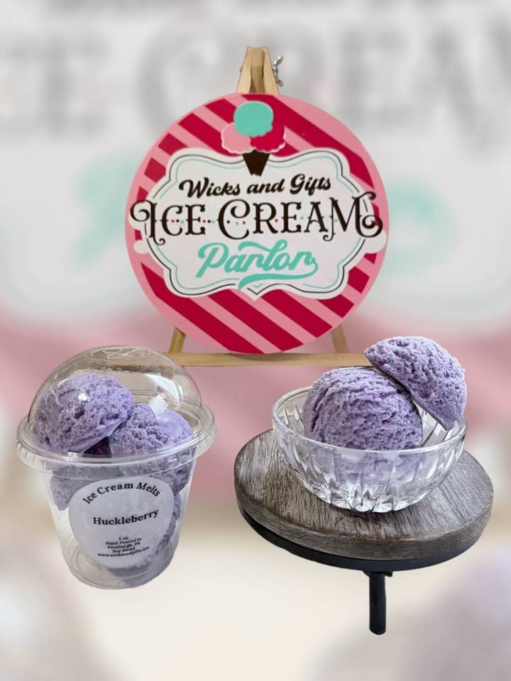 Huckleberry 5 oz Ice Cream Candle Melts for wholesale by Wicks and Gifts
