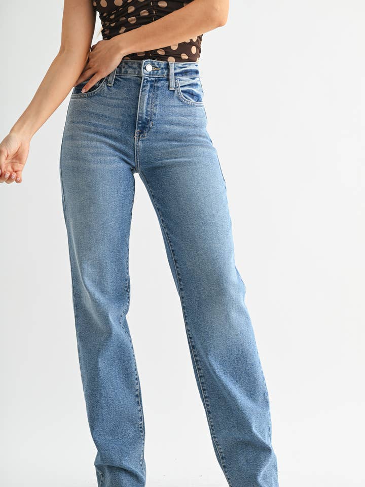 BP472J - MED - Längere Gerade für den Großhandel von JUST BLACK DENIM