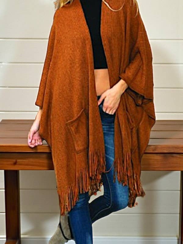 HARLOW MODE-RUANA MED FICKOR för wholesale av Andrea Bijoux