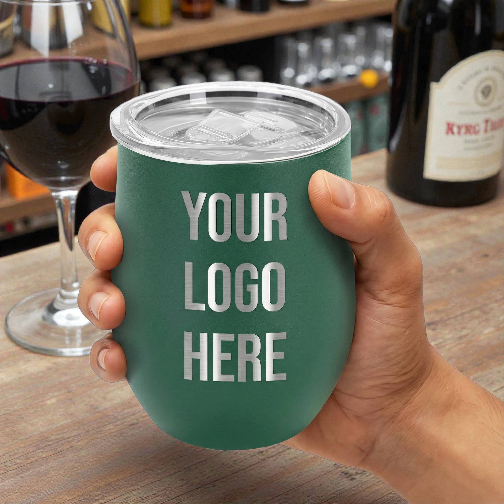 Engrave My Memories - Vendita all'ingrosso Bicchiere/tazza termica - Bicchiere da vino personalizzato con logo inciso su misura 12oz10