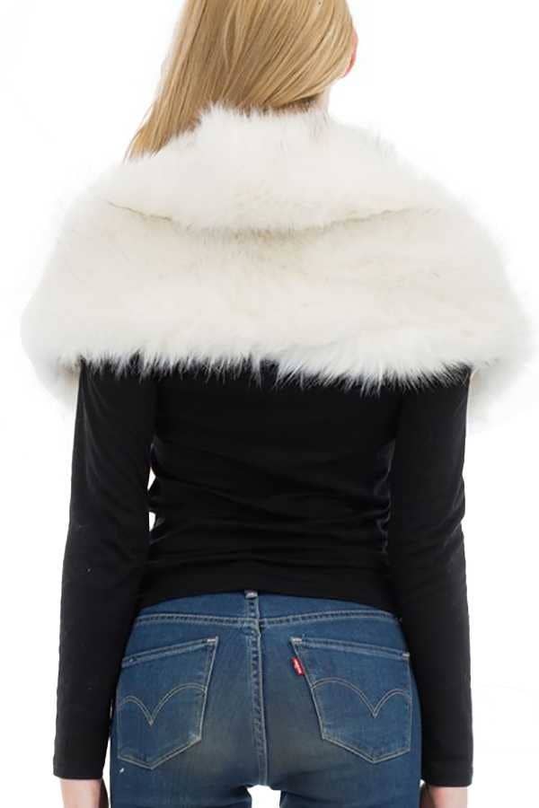 Cap Zone - Wholesale Scarf - Women's - Luxury Faux Fur Satin Lined Stole Shawl Scarf20