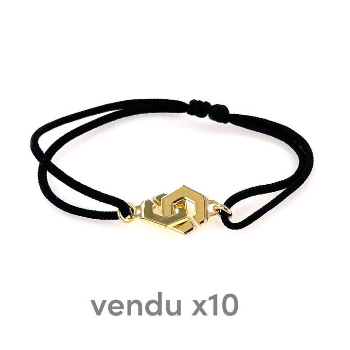 Menottes DUPONT Lisse Argent rhodié 925 - Plaqué or 18Kt x10 pour la vente par Lovelyday bijoux