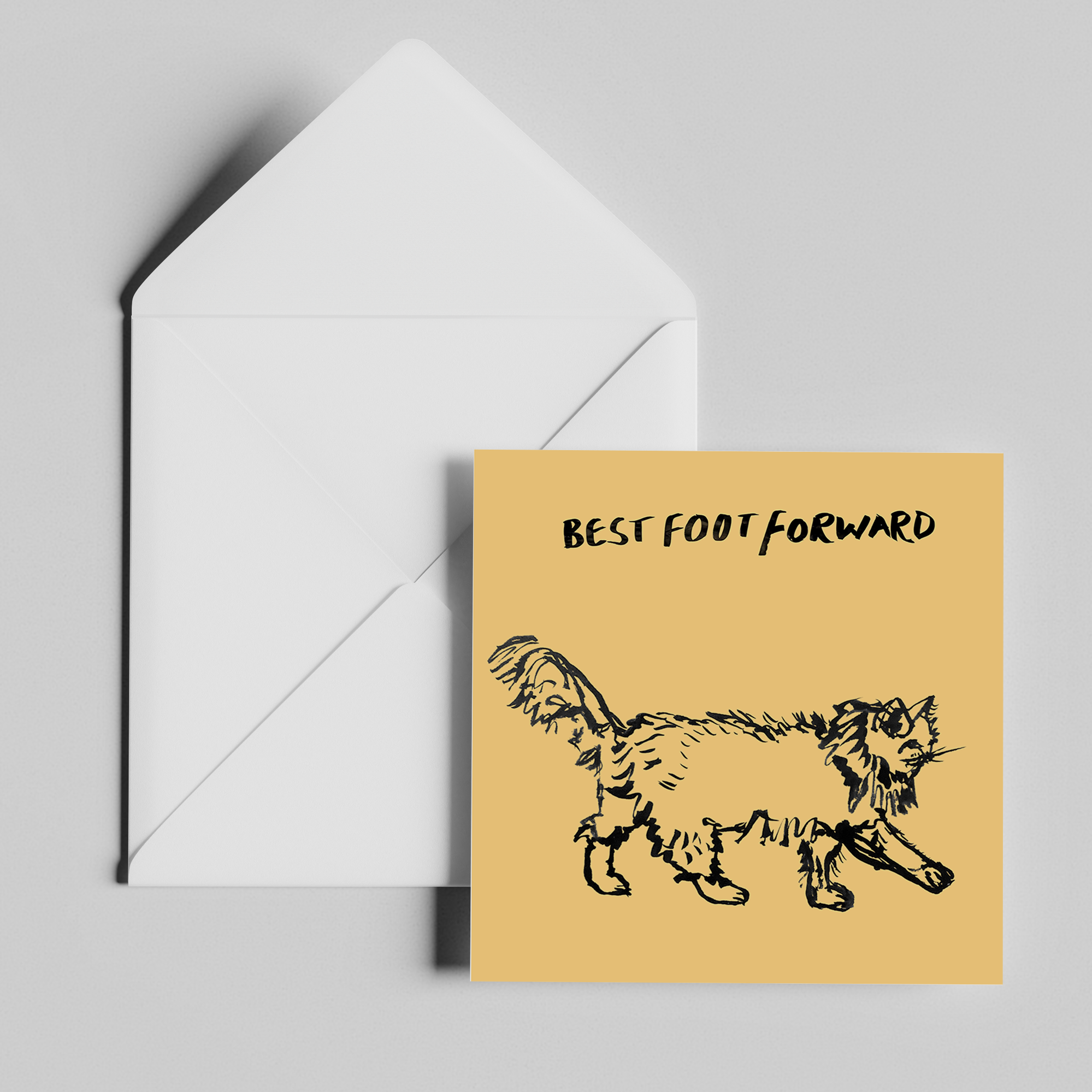 Megan Metcalf Studio - Wholesale Everyday Greeting Card - Best Foot Forward, Greetings Card  0