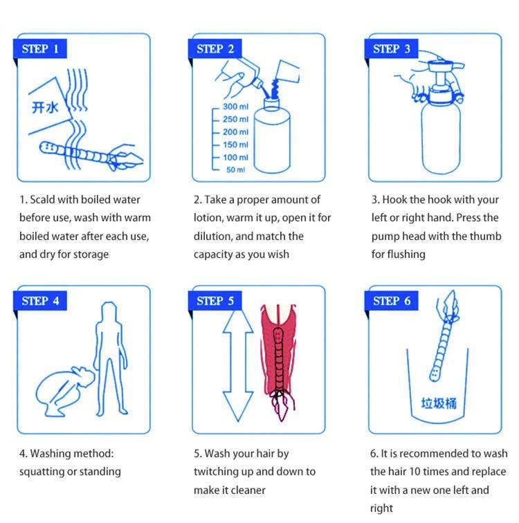 VIGOR – Limpador/limpeza íntima por atacado – Kit de Limpeza Vaginal Duche Anal Duche Vagina 300 ml (10 unidades)7