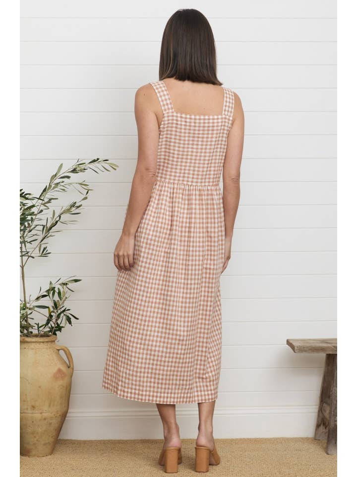 Eadie Dress - Ginger Gingham for wholesale on Faire4