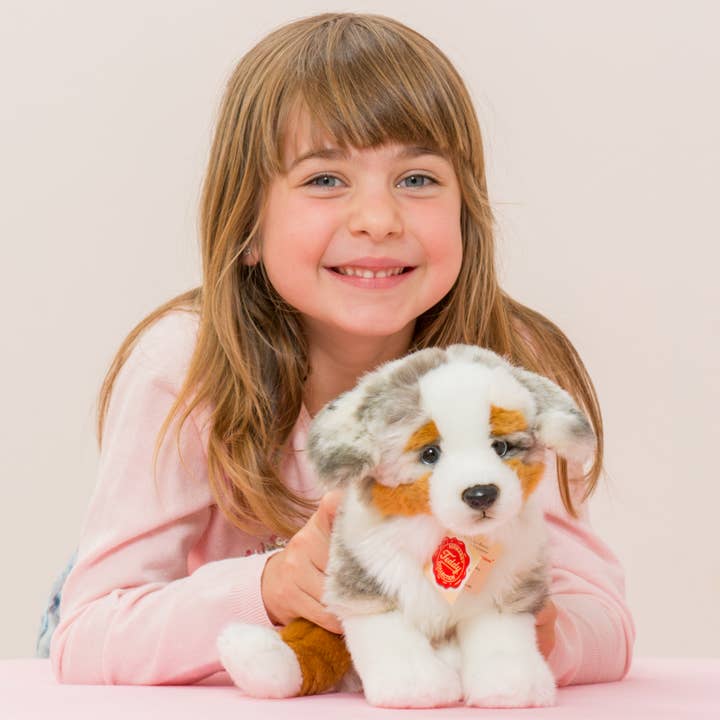 Teddy Hermann - Wholesale Stuffed/Plush Toy - Kids & Baby - Australian Shepherd puppy sitting 22 cm - plush toy - fabric