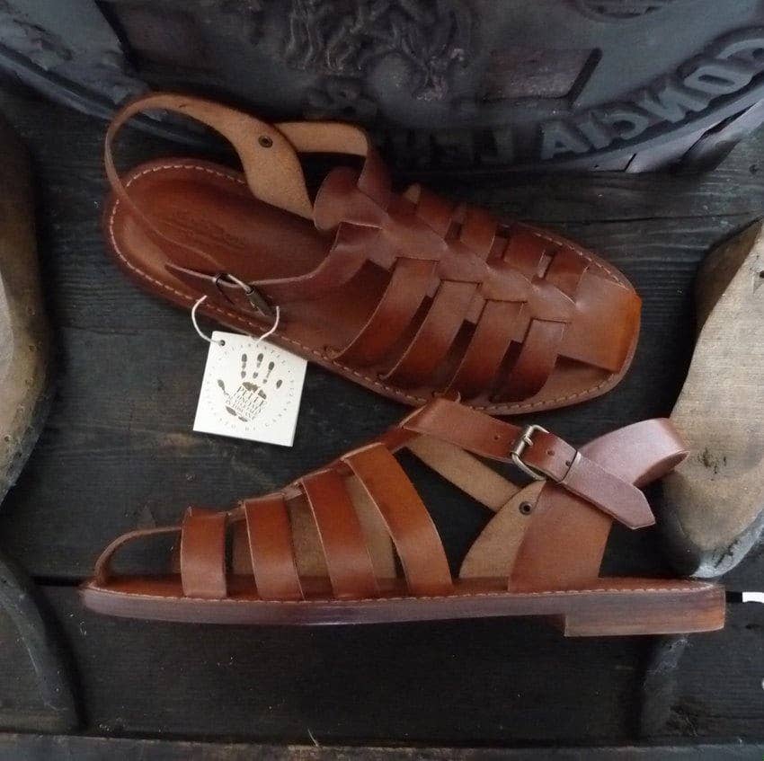 Mario Doni - Wholesale Sandals - Men's - Men's Handmade Sandals in Leather and Vegetable-Tanned Leather #32