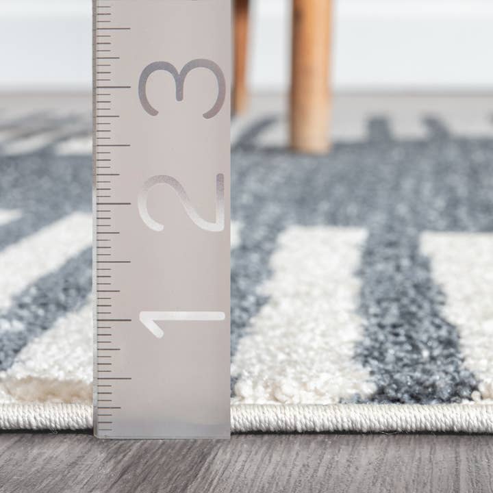 Abani Rugs - Venta al por mayor Alfombra pequeña - Alfombra Tulum Transitional a rayas en crema y gris6