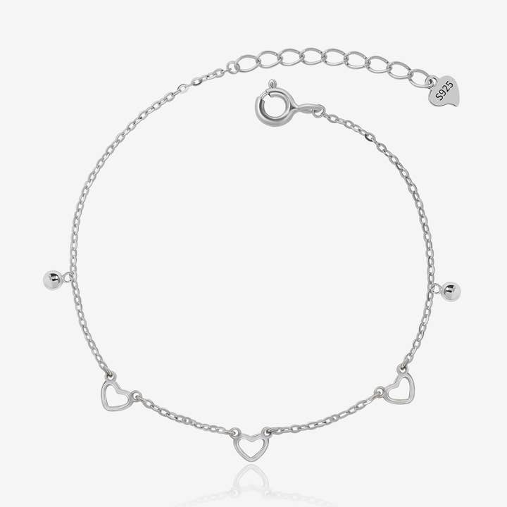 Cavigliera Cuori Sussurranti per la vendita all'ingrosso da parte di Meissa Jewelry