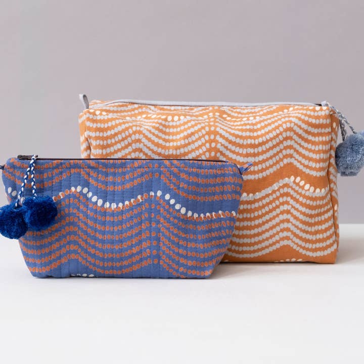 Graymarket Design - Wholesale Toiletry Bag - Women's - Waves Pumpkin Toiletry Bag