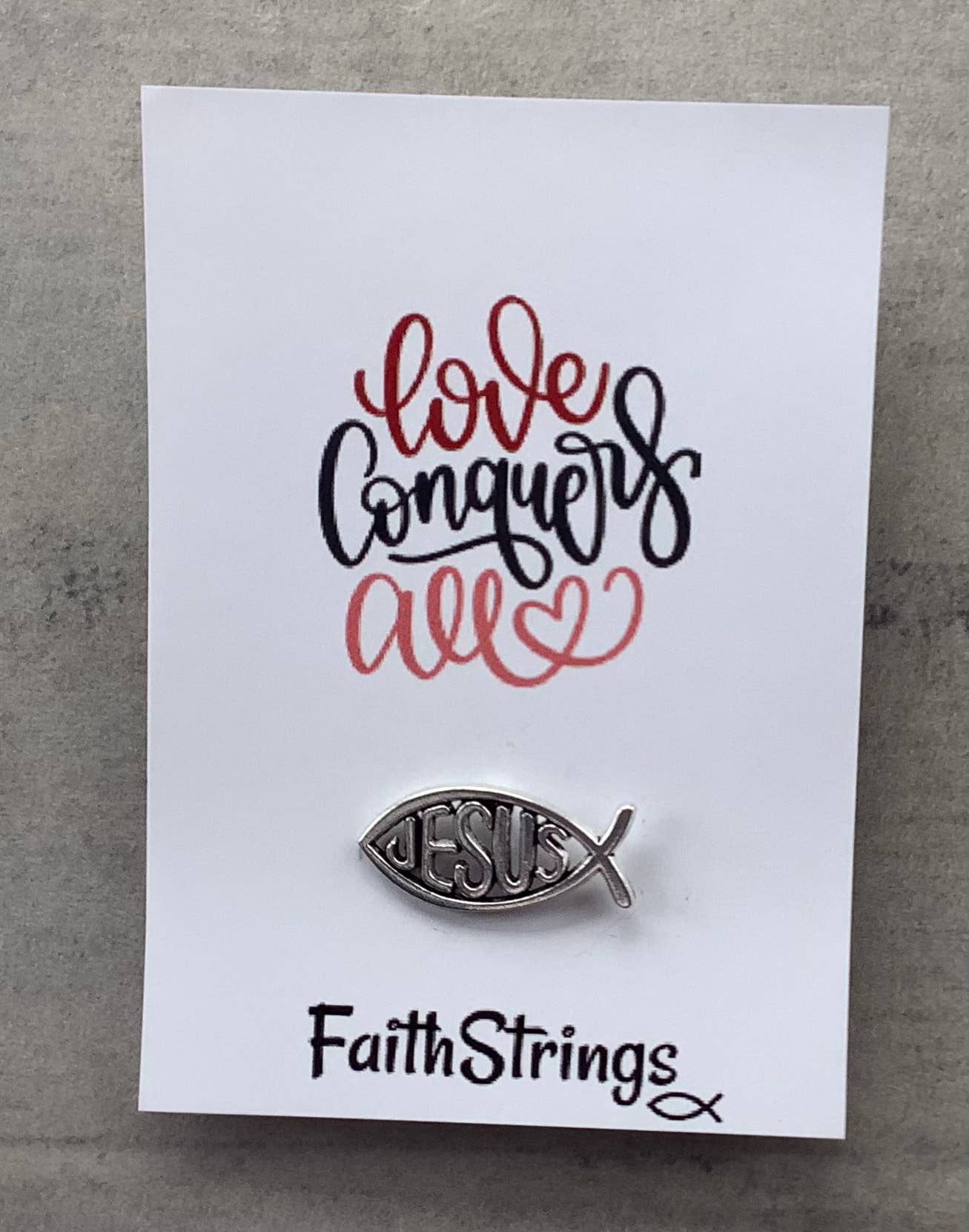 Faithstrings – wholesale Lapel pin/button – Christian Gift Jesus Pin Badge Gift 🎁 silver effect 4