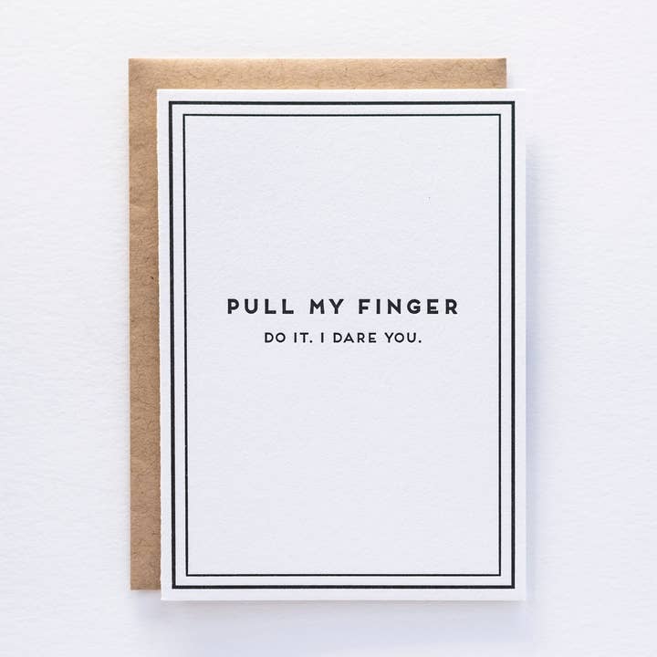 VENDA/ descontinuado** Cartão Dude Pull Finger por atacado de Pistachio Press