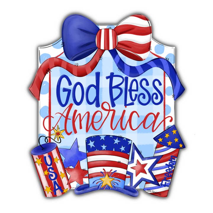 Crochet de porte God Bless America pour la vente par LuLu’s Paintbrush