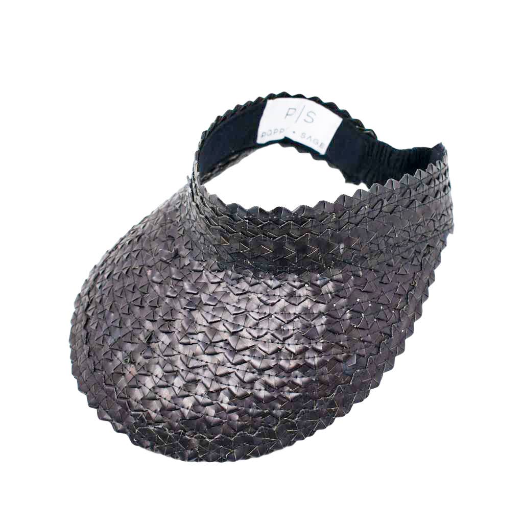 POPPY + SAGE - Venta al por mayor Visera - Mujer - Sombrero Straw Visor - Negro1