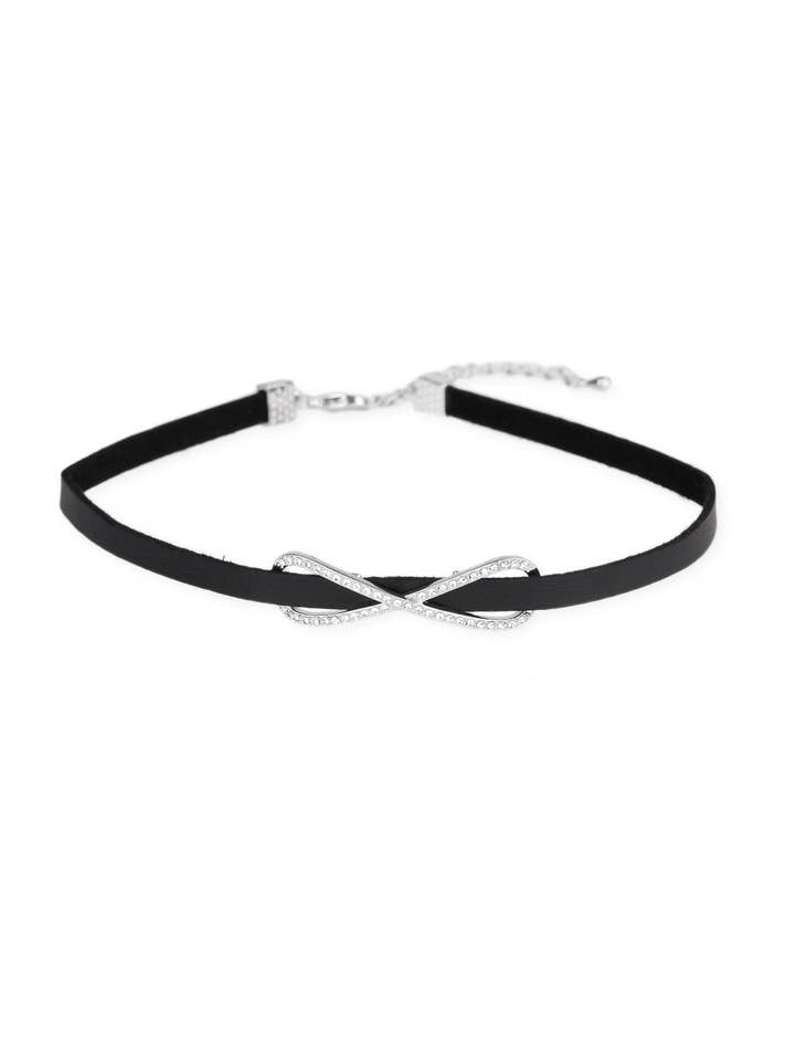 Gargantilla de piel con cristal infinito para venta al por mayor de Veroma Gifts