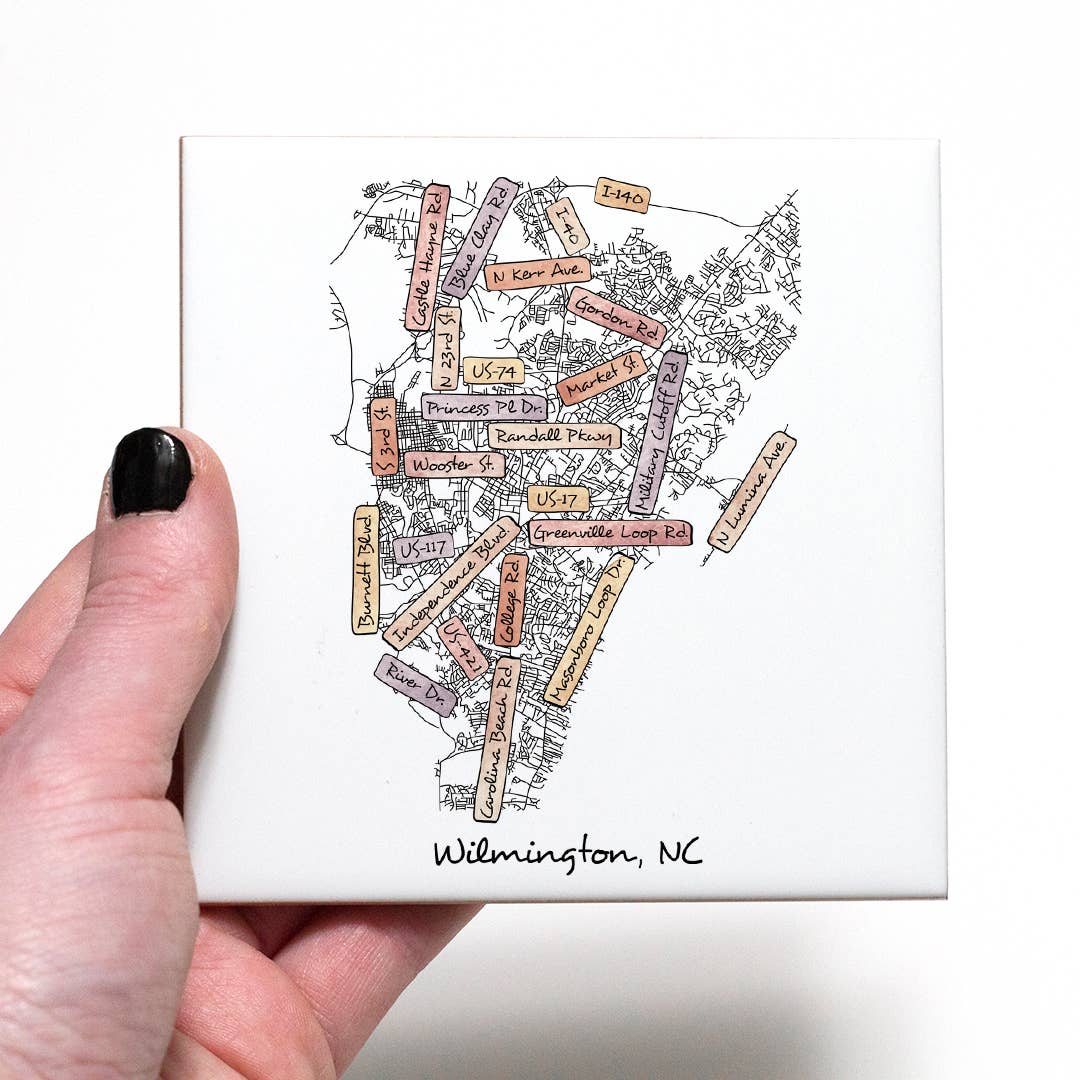 Sparks House Co. - Wholesale Coasters - Street Names Map Coasters - Your City - Custom Order8