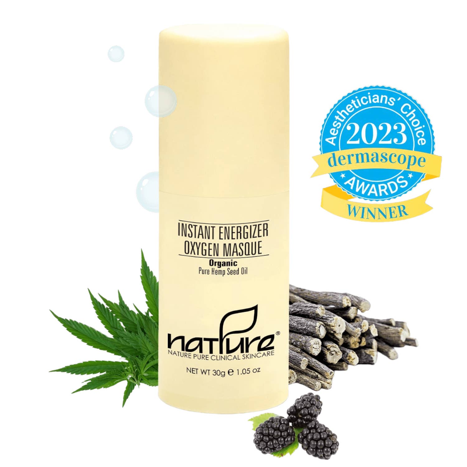 CBD Instant Energizer Oxygen Masque for wholesale by NATPURE Clinical Skin Care