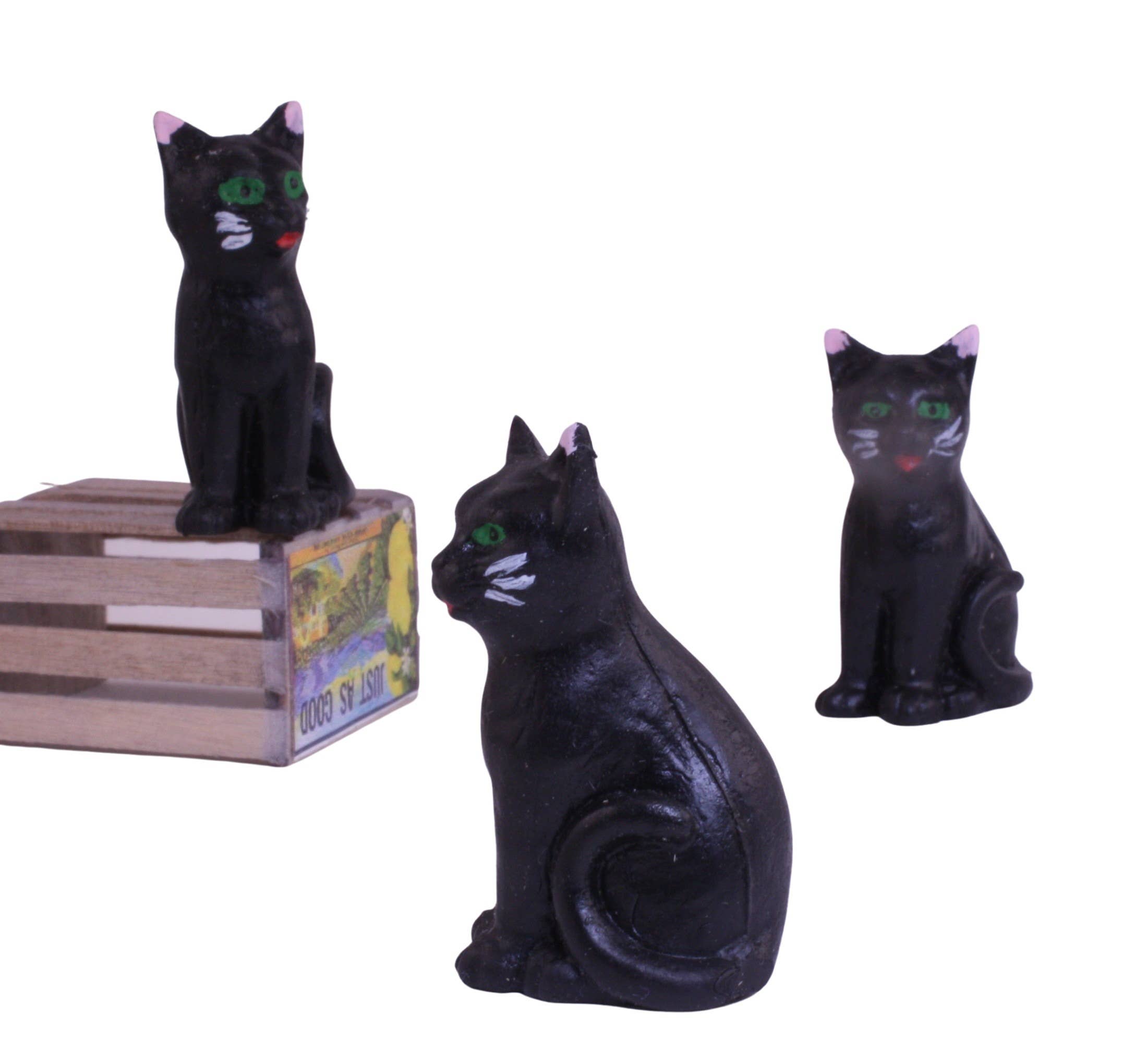   Cat - Black Sitting Cat - 1.5" - German - Set of 1 - 204-880 for wholesale on Faire6