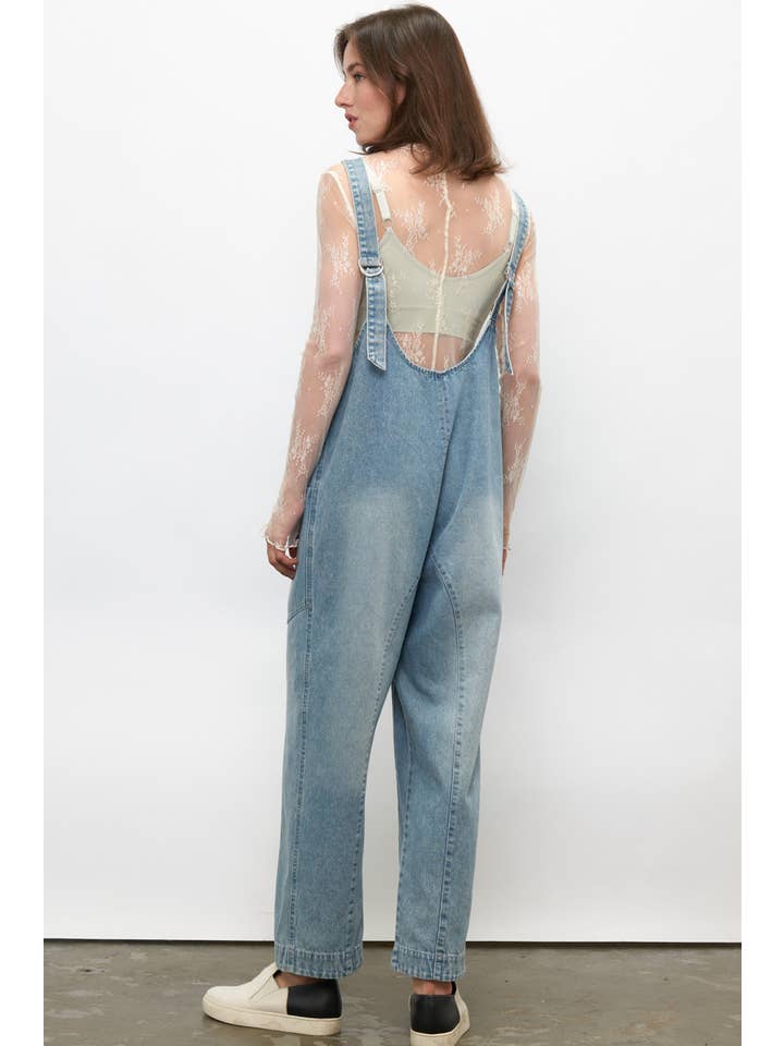 Newbury Kustom - Wholesale Jeans - Women's - 80298-Vintage Denim Overalls