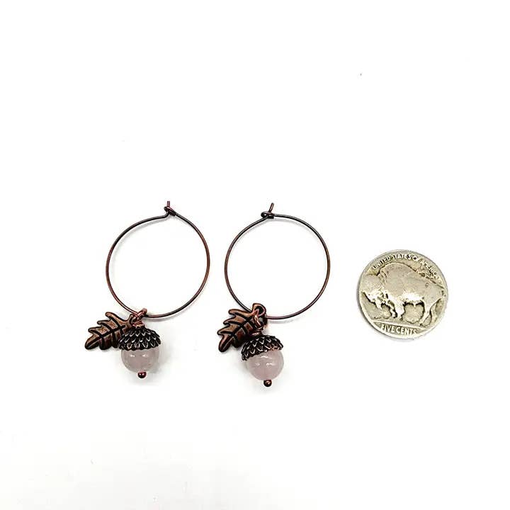 MergingMetals - Wholesale Dangle Earrings - Gemstone Acorn Earrings 15