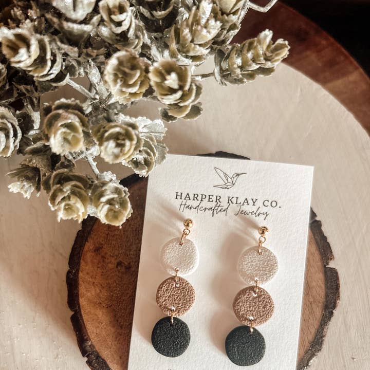 The Chocolate Milkshake Set- Polymer Clay Dangle Earrings for wholesale by Harper Klay Co