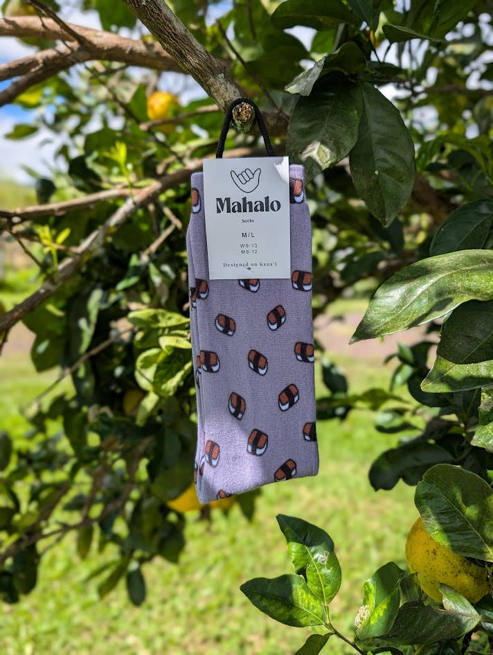 Koloa Farms - Wholesale Socks - Unisex - Musubi Sushi Spam Large socks, Fun tropical, Hawaiian sock7