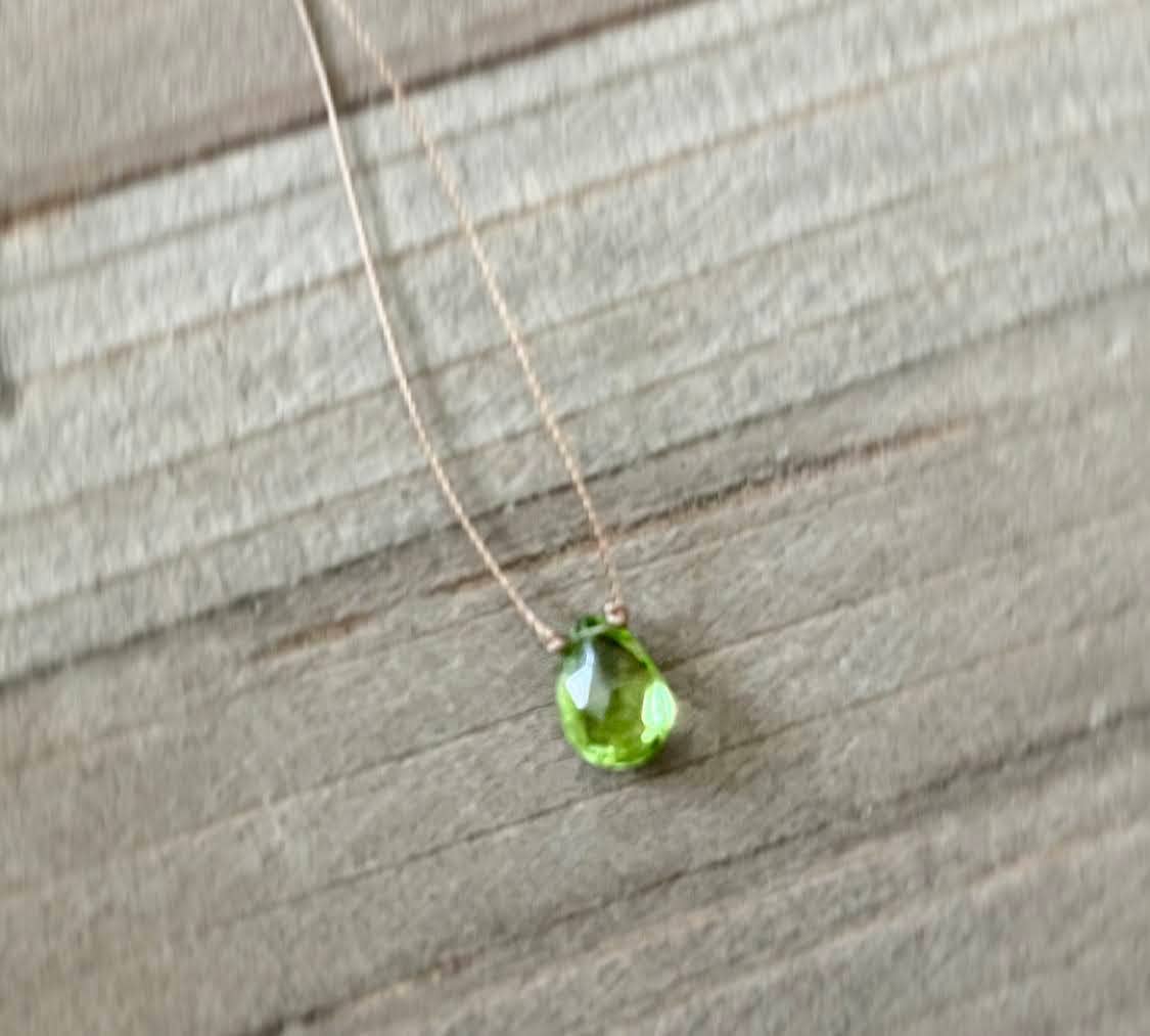 Merelani Designs - Wholesale Pendant/Charm Necklace - Peridot Small Teardrop Necklace7