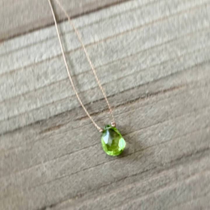 Merelani Designs - Wholesale Pendant/Charm Necklace - Peridot Small Teardrop Necklace7