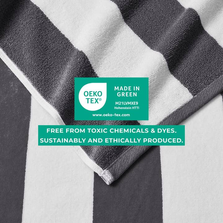 BH Collective - Wholesale Beach Towel - Cotton Velour Cabana Stripe Beach Towel - Novia Collection