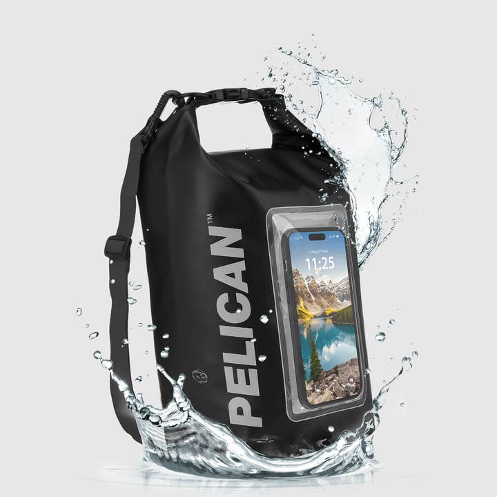 Pelican Marine Waterproof 5L Dry Bag (Stealth Black) - Phone Pouch and other Purchase Wholesale packable backpack. Free Returns & Net 60 Terms on Faire trending on Faire.