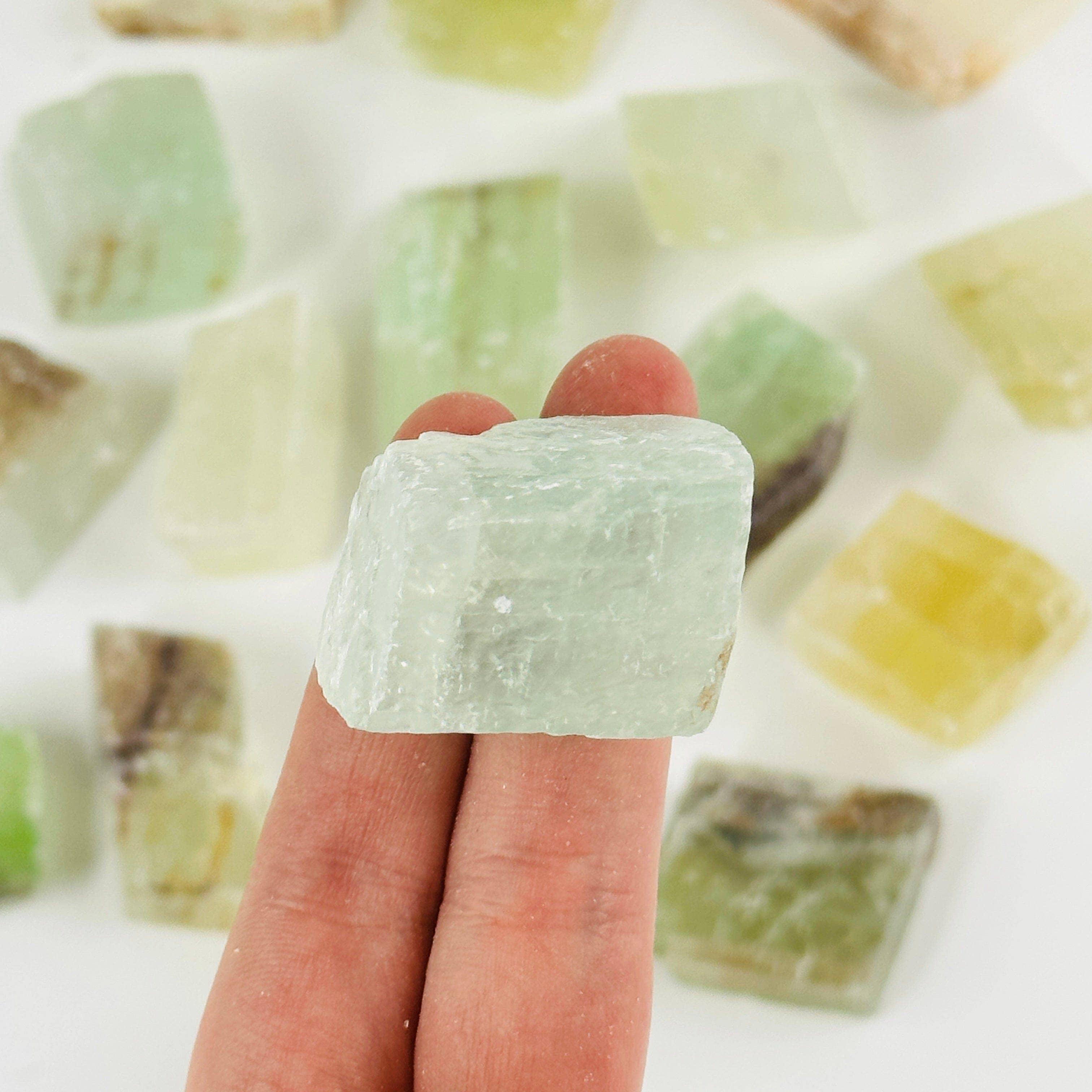 Rock Paradise – wholesale Spiritual stone/crystal – Green Calcite Crystal Pieces 1lb Bag0