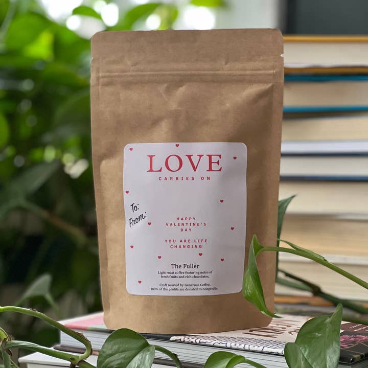 Generous Coffee - Vente Grains de café - Sac à café kraft 10 oz avec étiquette personnalisable1